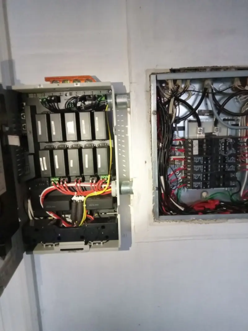 Electrical panel upgrade completed for Security Camera Wiring in Medina